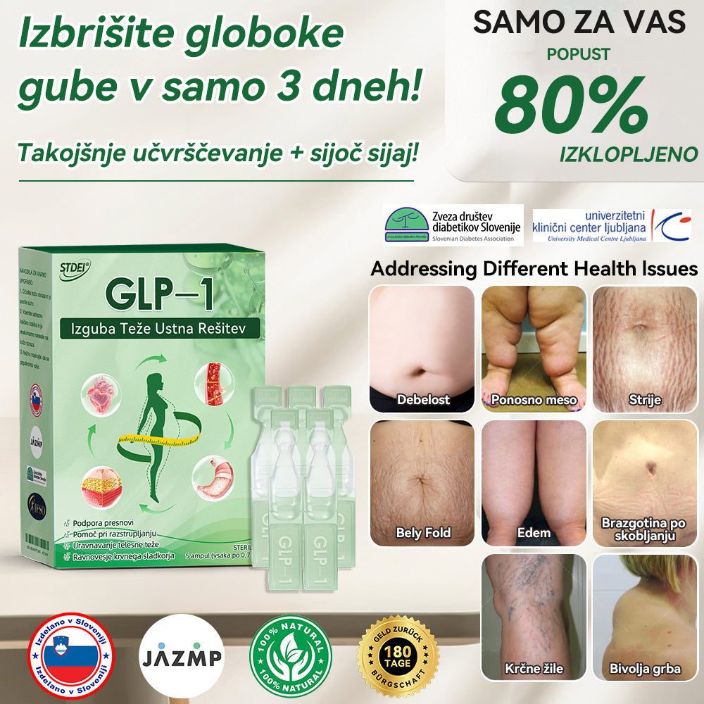𝑆𝑇𝐷𝐸𝐼® 𝐺𝐿𝑃-1 𝐼𝑧𝑔𝑢𝑏𝑎 𝑇𝑒ž𝑒 𝑈𝑠𝑡𝑛𝑎 𝑅𝑒š𝑖𝑡𝑒𝑣 - Debelost, bolezni srca in ožilja, diabetes, spalna apneja, težave s sklepi in še več💎